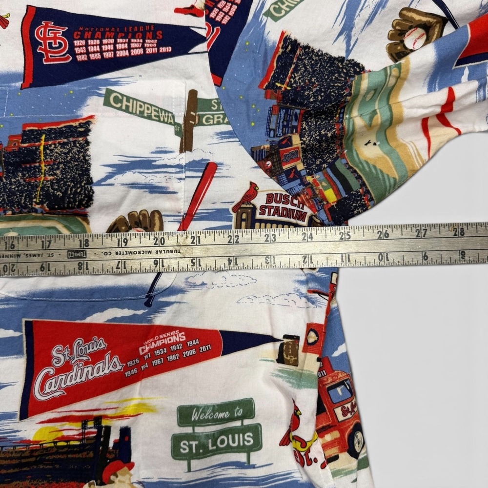 Reyn Spooner MLB St. Louis Cardinals Scenic Print Shirt Mens XXL Busch Stadium - Picture 5 of 11